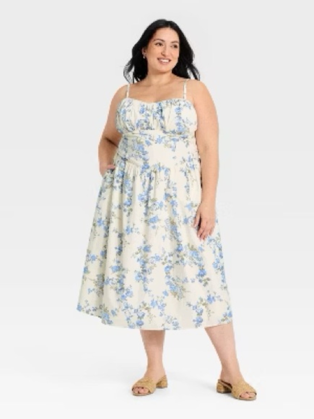 Women's Corset Midi Dress - Picture 1 of 6